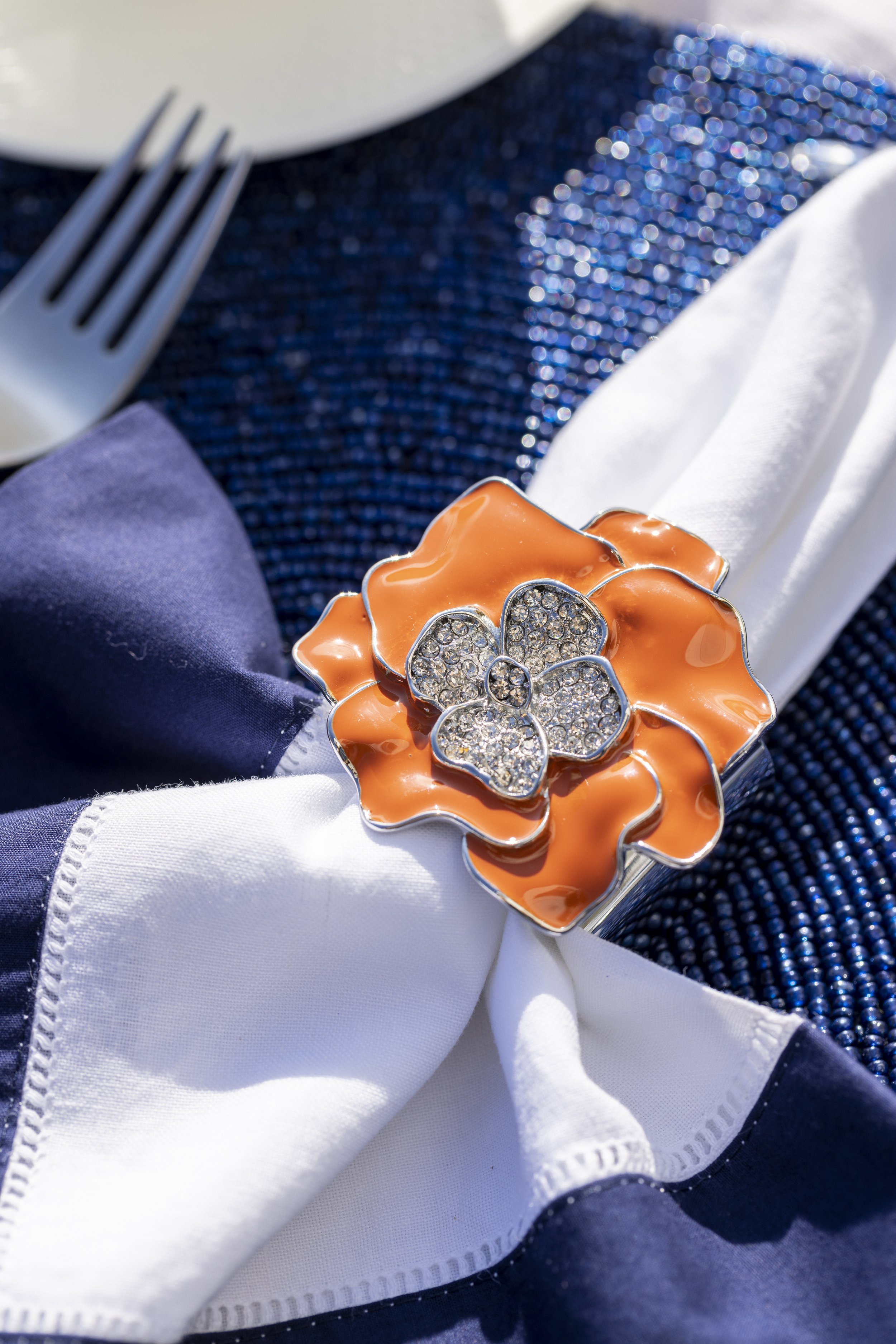 3D Silver Blossom Napkin Ring Set of 4 — Time for Tea Hong Kong